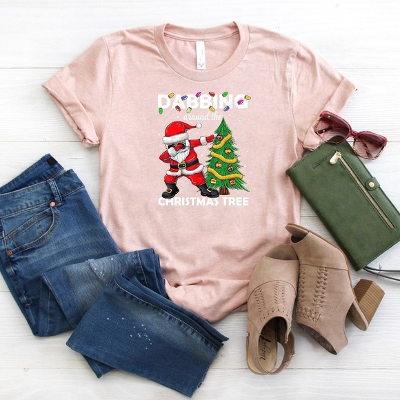 Dabbing Around The Christmas Tree Shirt, Christmas Shirt, Funny Christmas Shirt - Picture 1 of 2